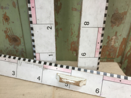 Brocante schoolbord liniaal met greep