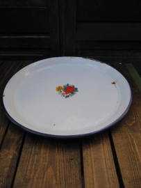 Groot emaille dienblad