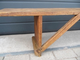 Old wooden bench from Hungarian carpentry