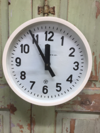 Vintage clock with white frame