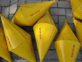 Metal marker buoy, with or without numbers