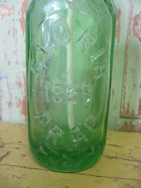 Antique Seltzer bottle in green