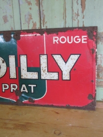 Oud Frans emaille bord van "Noilly Prat"