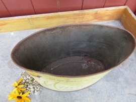 Old antieque French oval candy tin