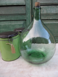 Groene bolfles van 10 liter