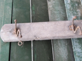 Franse brocante kapstok 4 haken