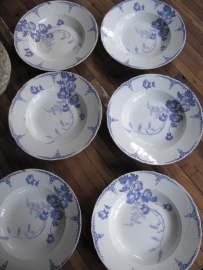 Deep Plate Maestrichts pottery series Nemone set of 6 pieces