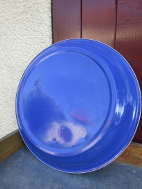 Blauw emaille dienblad
