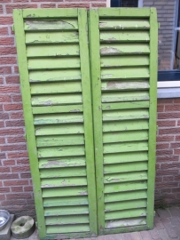 brocante cool set of 2 large green shutters