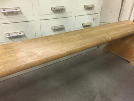 Vintage houten schoolbankje