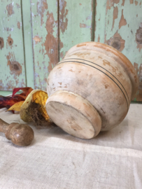 Brocante houten vijzel