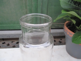 Antique French high glass jar