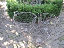 Galvanized potato basket