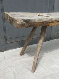 Oude houten bank