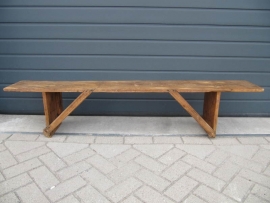 Old wooden bench from Hungarian carpentry