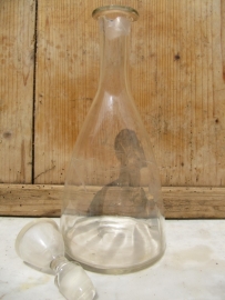 Brocante carafe with grape motif and glass jar