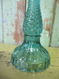 Glass candlestick green *