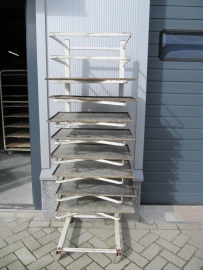 Old metal cart for 10 trays