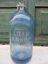 Hele leuke oude blauwe fles voor soda-syphon
