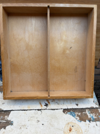 Vintage houten opbergbak