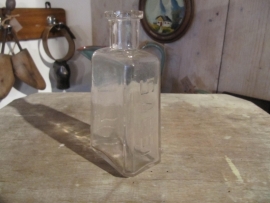 Blank glass French brocante clear glass bottle