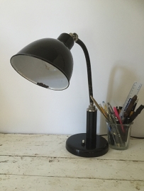 Old industrial black desk lamp
