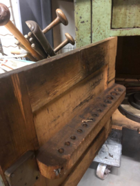 Old industrial green workbench