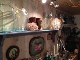 Leuke brocante houten legplank.