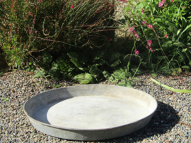 Oud groot zinken plateau