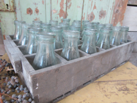 Large crate with 1/4 bottles