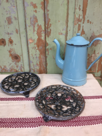 Brocante emaille koffiekan