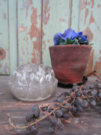Brocante glazen bloemensteker