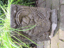 Nice old square stone vase / ornament set of 2