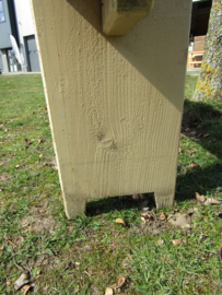 Old  wooden bench, beige