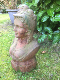 Brocant cast iron image of woman