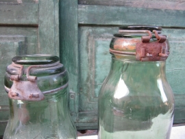 Brocante inmaak pot van Durfor 1 liter
