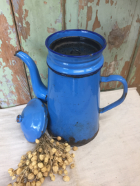 Brocante emaille koffiekan