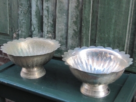 Antique silver bowl on stand