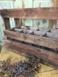 Oude houten flessen krat