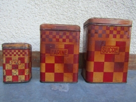 Set antieke Franse blikken