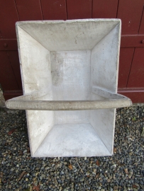Brocante  houten mand/bak met hengsel