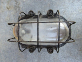 Oude Franse metalen kooilamp