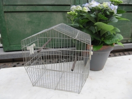 French brocante metal bird cage
