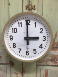 Vintage clock with olive green border
