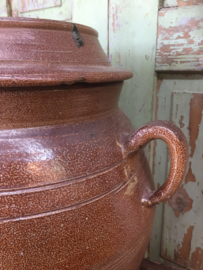 Antieke Franse grote aardewerk pot
