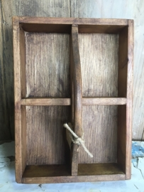 Houten 4 vaks bakje