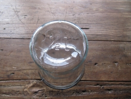 Brocant old glass jars various models