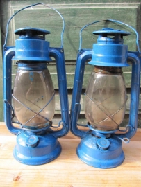 Brocante oil lantern blue