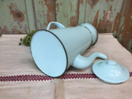 Brocante mintgroene koffiekan