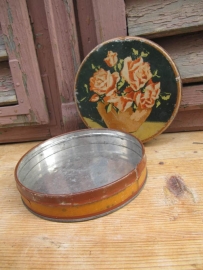 Oud blik met bloemen